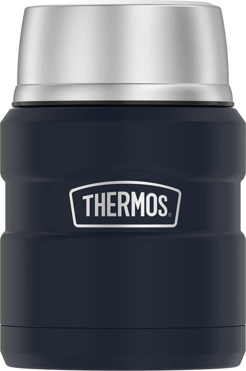 Thermos King Stainless Steel Insulated Food Jar, Midnight Blue, 16 oz. (EASK3000MDB4)