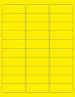 Yellow Laser Printer Label, 2-5/8" x 1"