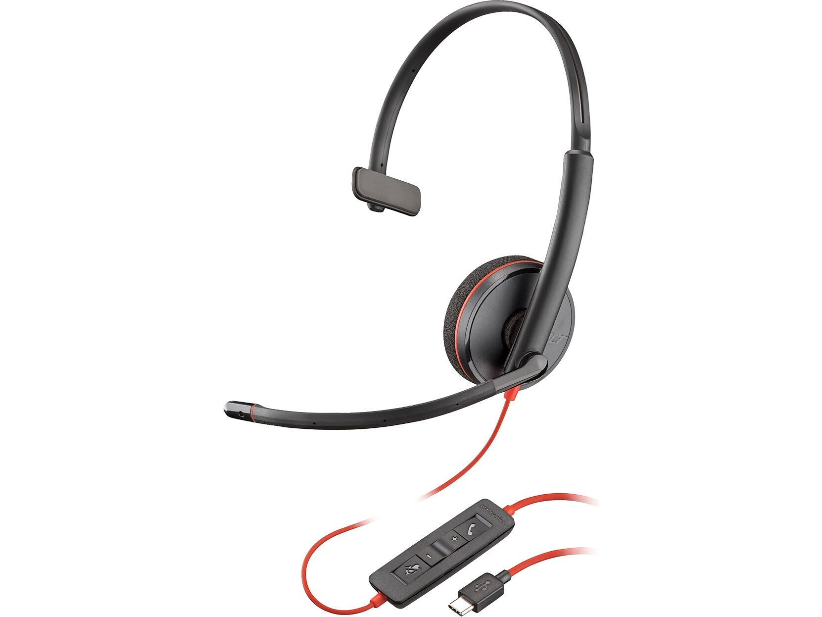 Poly Blackwire 3210 Mono Headset, USB-C/USB-A, UC Certified, Bulk (8X2J8A6)