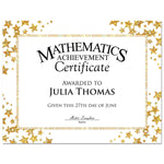 Royal Consumer Star Halographic Gold Foil Certificate Paper, Gold/White, 25/Pack (GEO49951)