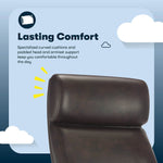 Serta Comfort Big & Tall Ergonomic Bonded Leather Swivel Executive Office Chair, Brown (CHR10131B)