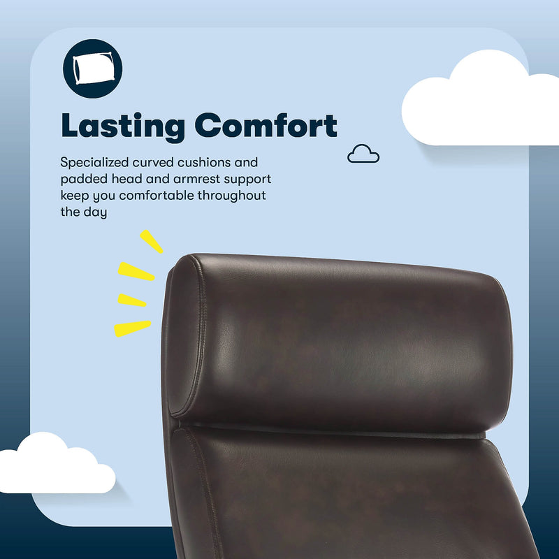 Serta Comfort Big & Tall Ergonomic Bonded Leather Swivel Executive Office Chair, Brown (CHR10131B)