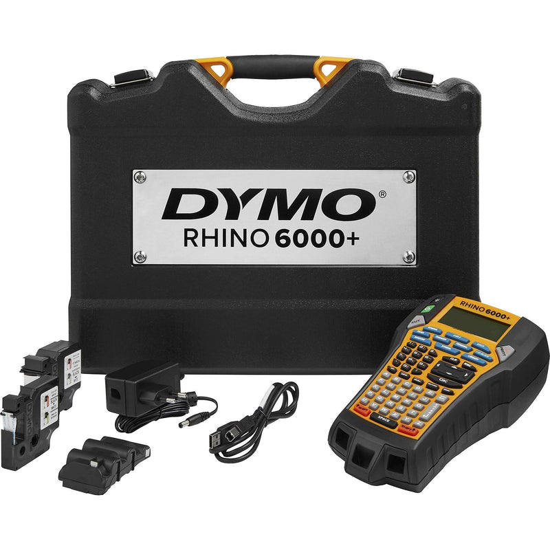 DYMO Rhino 6000+ Rechargeable Thermal Industrial Label Maker, Black/Yellow (2122499)