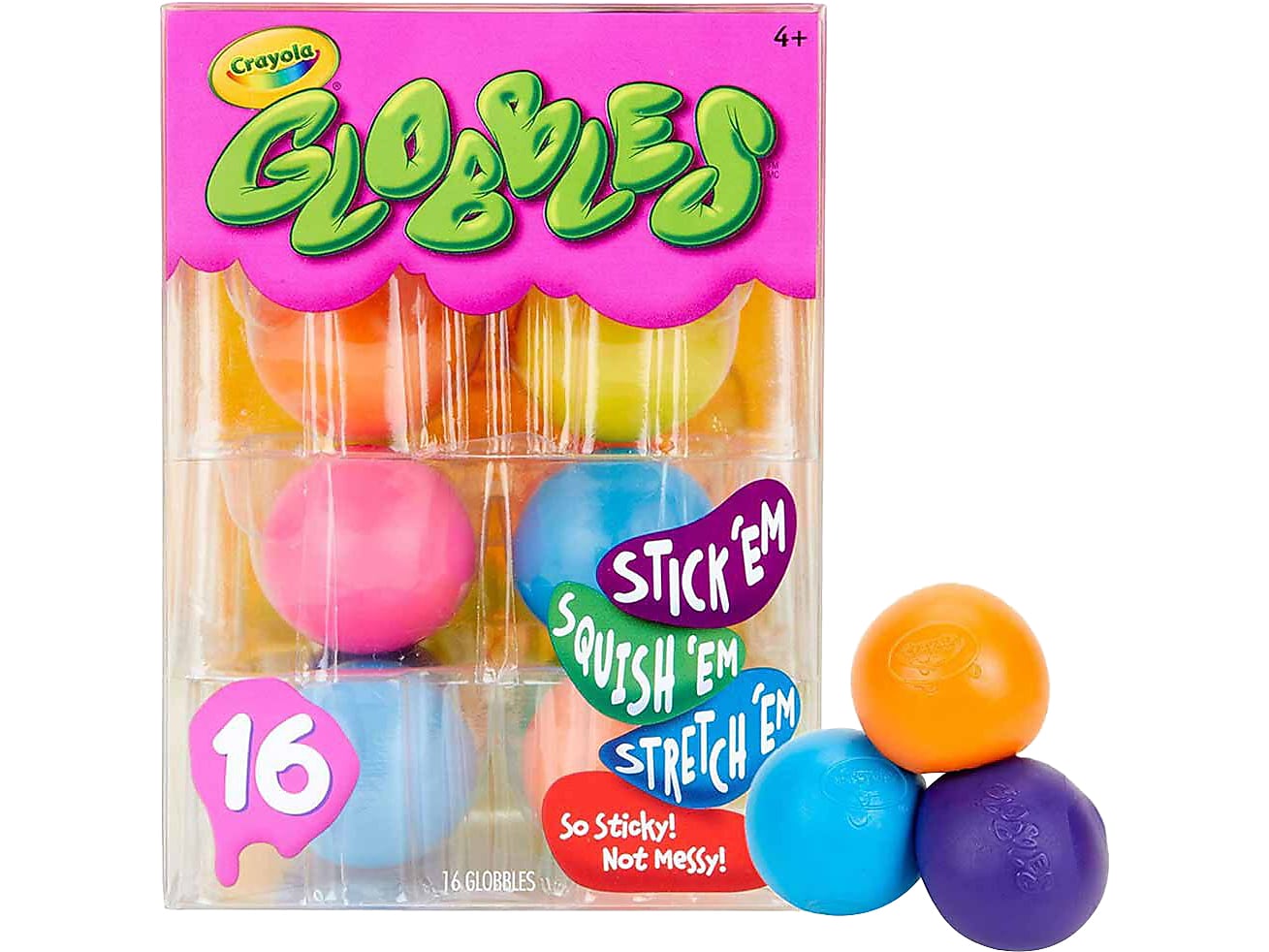 Crayola Globbles Squish Toys, Assorted Colors, 16/Pack (74-7292)