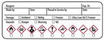 Reagent GHS Label, 3 x 1-1/8