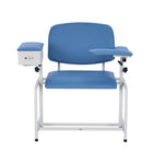 Viva Comfort Wide Adjustable Bariatric Phlebotomy Blood Drawing Chair, 500 lbs. Capacity, Blue (ADI997-01D-BLU-HD-MK)