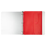 JAM Paper Plastic Binder Pocket, Red, 3/Pack (218VB1REX3)