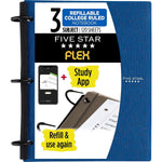 Five Star Flex 3-Subject Notebooks, 8.5" x 11", College Ruled, 120 Sheets (08126)