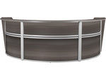 Regency Marque 144"W Curved Reception Desk Workstation, Driftwood Gray (77293GY)
