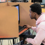 Classroom Products Foldable Cardboard Freestanding Privacy Shield, 19"H x 26"W, Kraft, 10/Box (VB1910 KR)