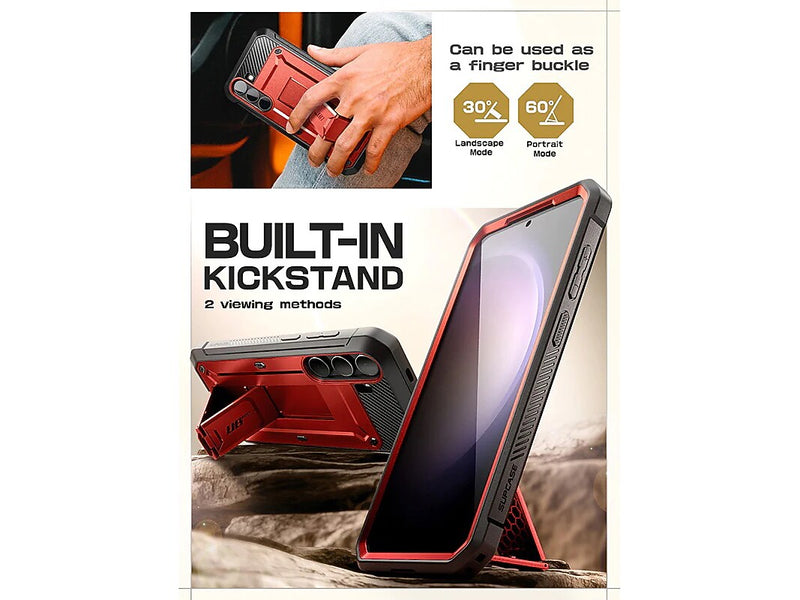 SUPCASE Unicorn Beetle Pro Rugged Case for Samsung Galaxy S24+, Shock Absorbing, Metallic Red (GS24PUBPRSP2SRD)