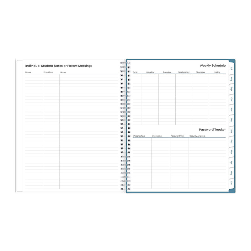 2025-2026 Blue Sky Ditsy Dapple 8.5" x 11" Academic Weekly & Monthly Planner, Plastic Cover, Multicolored (132002-A26)