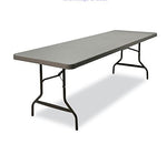 Iceberg IndestrucTable Commercial Folding Table, Rectangular, 96" x 30" x 29", Charcoal Top (ICE65537)