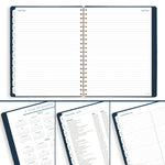 2025-2026 AT-A-GLANCE Signature 8.5" x 11" Academic Weekly & Monthly Planner, Faux Leather Cover, Navy