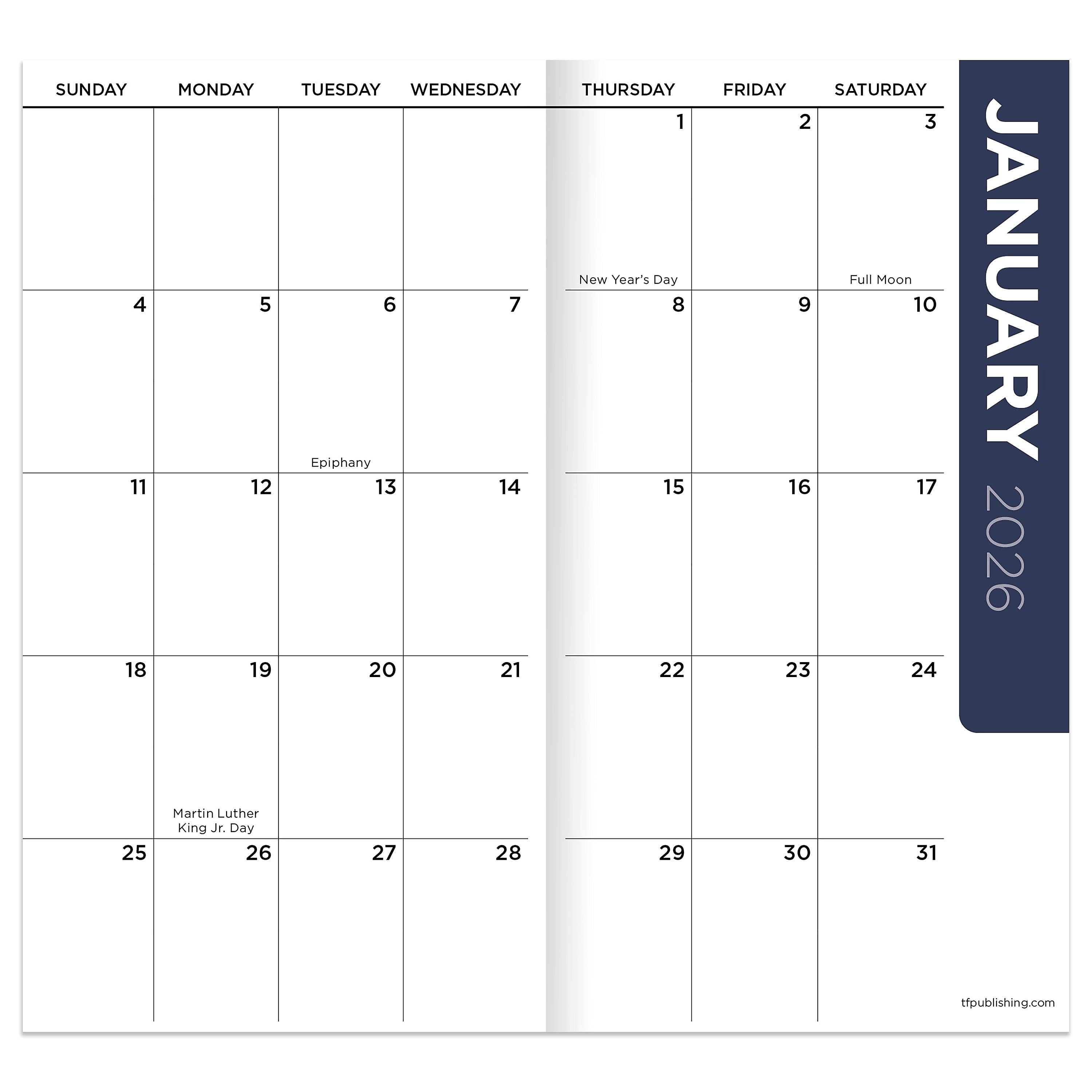 2026-2027 TF Publishing Lemon Blossom 3.5" x 6.5" Monthly, Paperboard Cover, Multicolored (26-7024)