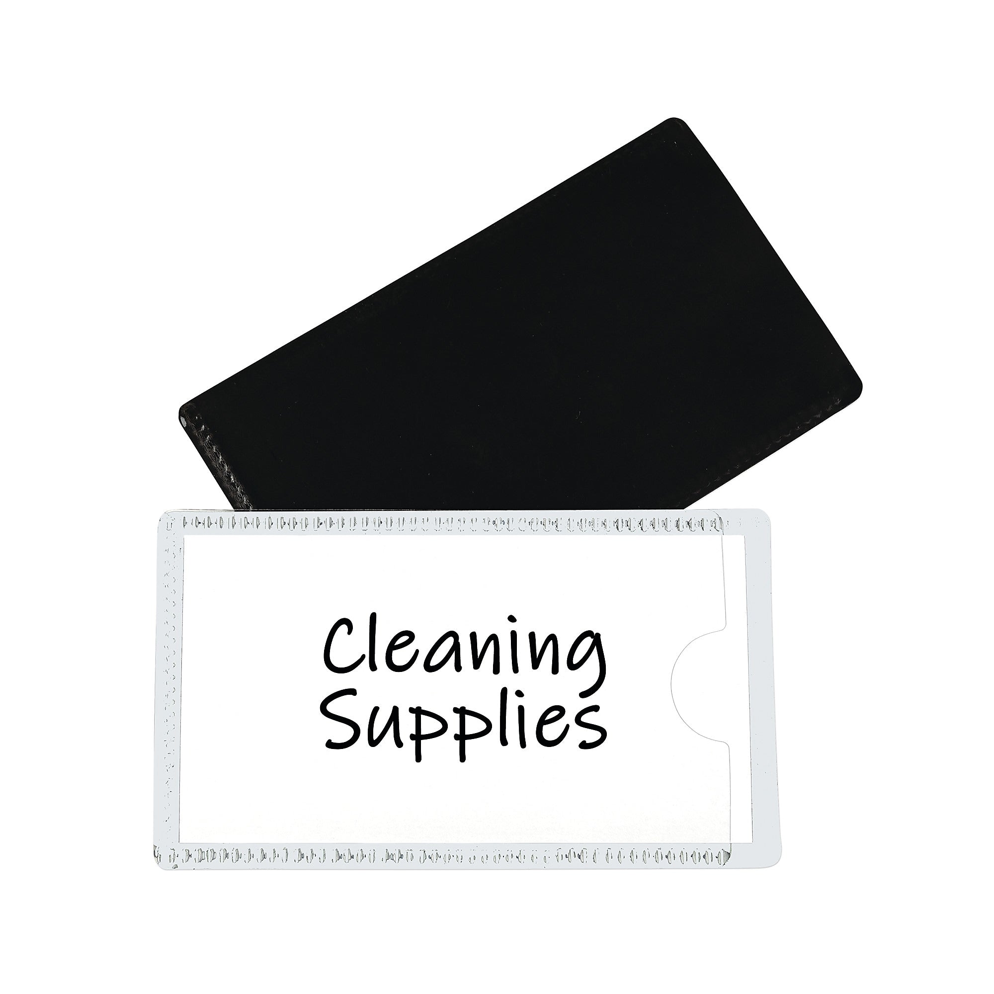 C-Line Slap-Stick Magnetic Label Holders, Side Load, 4.25" x 2.5", White, 10/Pack