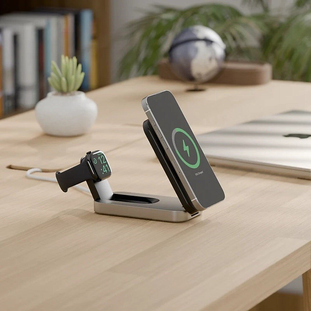 Alogic Flip 2-in-1 Qi2 Wireless Charging Stand, Black (AL21WCFL-BK)