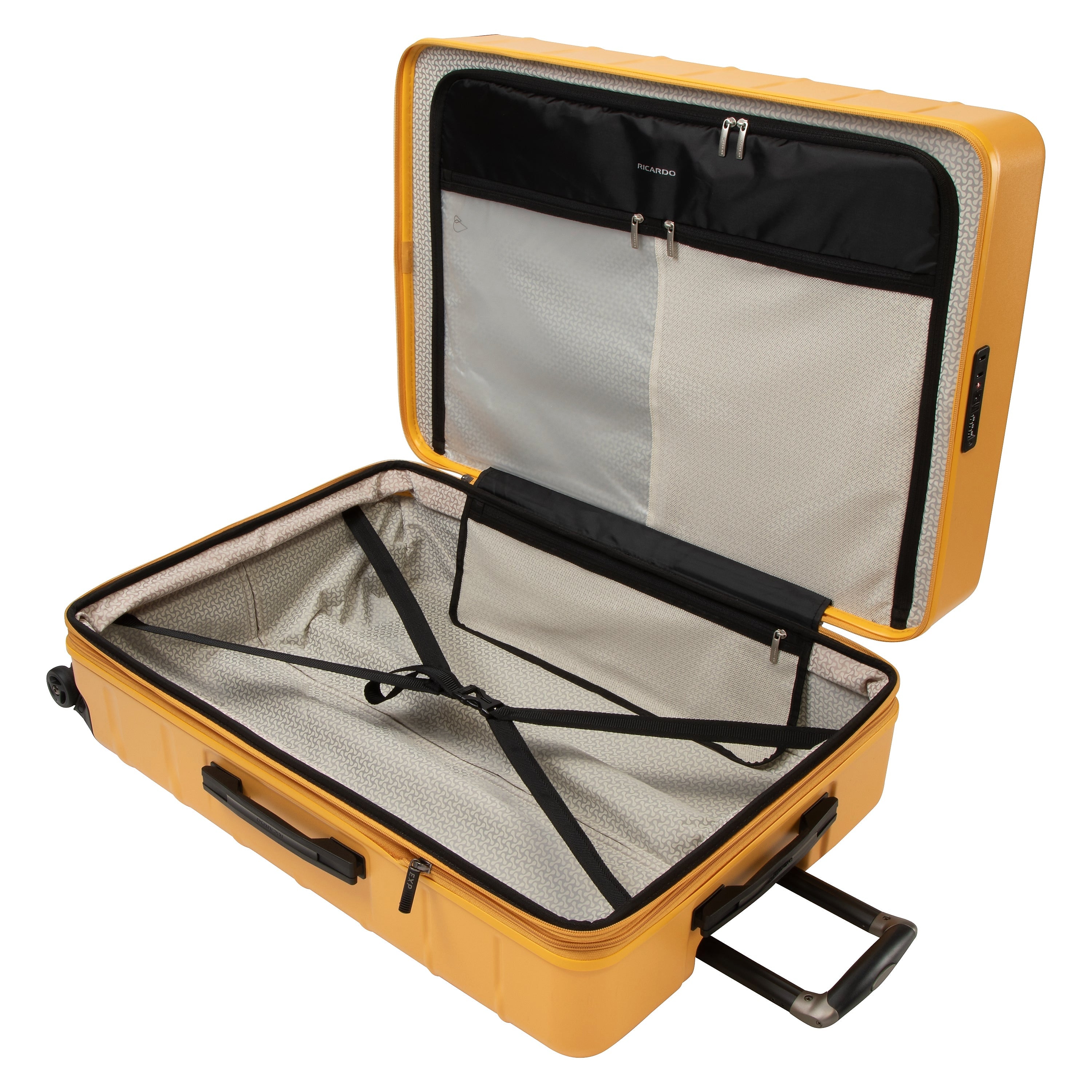 Ricardo Beverly Hills Cambria 29" Hardside  Suitcase, 8-Wheeled Spinner, Mango Tango (140-29-810-4VP)