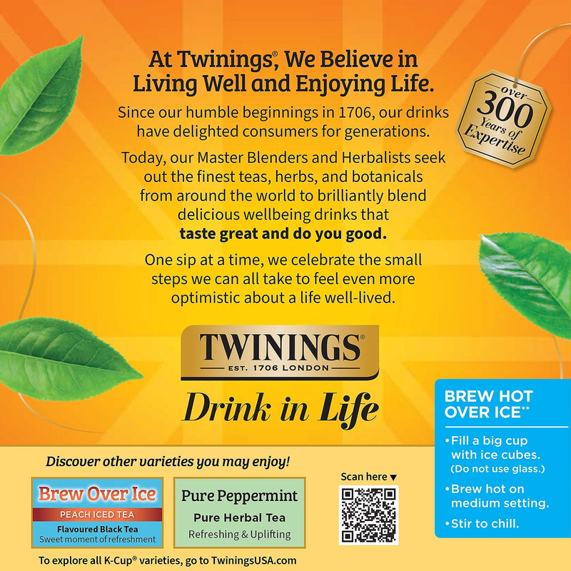 Twinings Lemon & Ginger Herbal Tea, Keurig® K-Cup® Pods, 24/Box (TNA89556)
