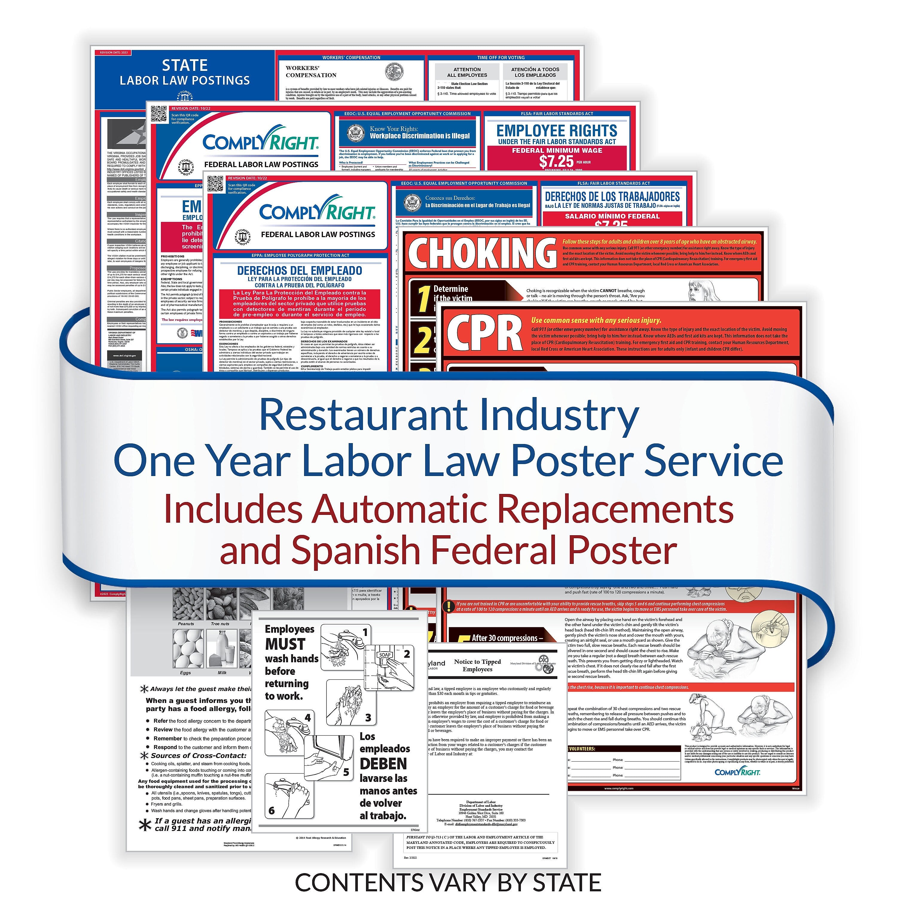 ComplyRight Federal (Bilingual), State and Healthcare (English) Labor Law 1-Year Poster Service, West Virginia (U1200CBORESTWV)
