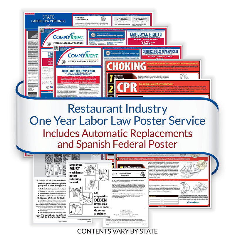 ComplyRight Federal (Bilingual), State and Healthcare (English) Labor Law 1-Year Poster Service, West Virginia (U1200CBORESTWV)