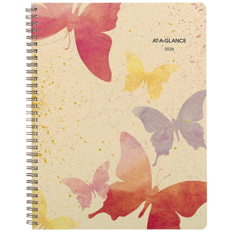2026 AT-A-GLANCE Watercolors 8.5" x 11" Weekly & Monthly Planner, Paper Cover, Multicolor (791-905G-26)