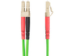 StarTech 15m (49.2ft) LC to LC (UPC) Duplex OM5 Multimode Fiber Optic Patch Cable, 50/125, Green (LCLCL-15M-OM5-FIBER)
