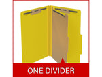 Medical Arts Press Pressboard Classification Folder, 1 Divider, 2" Expansion, Legal Size, Yellow, 10/Box