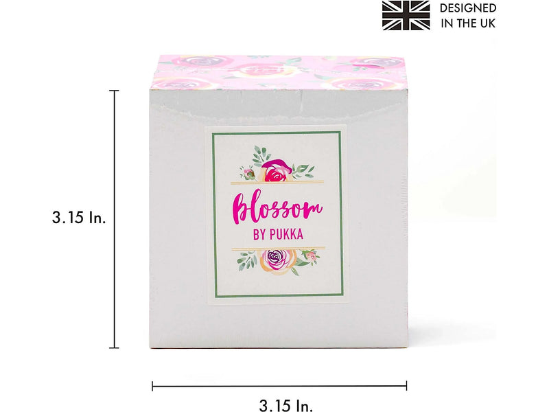 Pukka Pad Blossom Memo Block, 3.15" x 3.15", Pink, 500 Sheets/Pad, 3 Pads/Pack (8662-BLO)