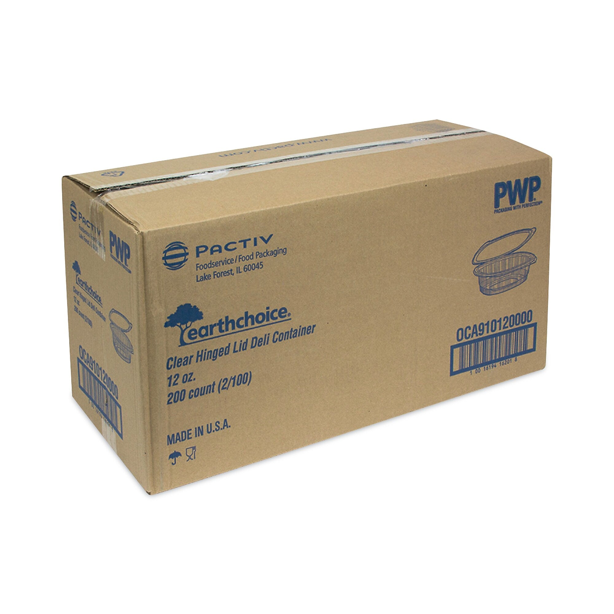 CONTAINER,HINGED LID,CLR