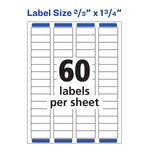 Avery Easy Peel Laser Return Address Labels, 2/3" x 1 3/4", White, 1,500 Labels/Pack (5195)