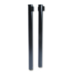 Adjusta-Tape Crowd Control Posts Only, Steel, 40" High, Black, 2/box
