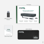 Plugable USB 3.0/USB-C to DisplayPort/HDMI Adapter, Black (USBC-6950UE)