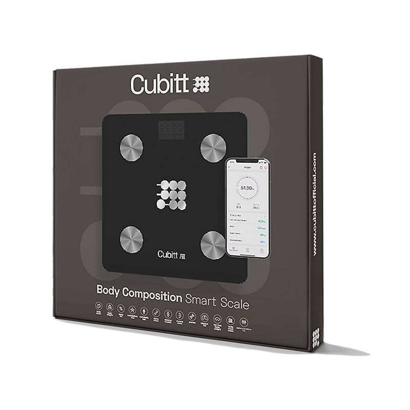Cubitt Smart Bluetooth BMI Body Composition Bathroom Scale, Obsidian Black (CT-SCALE)