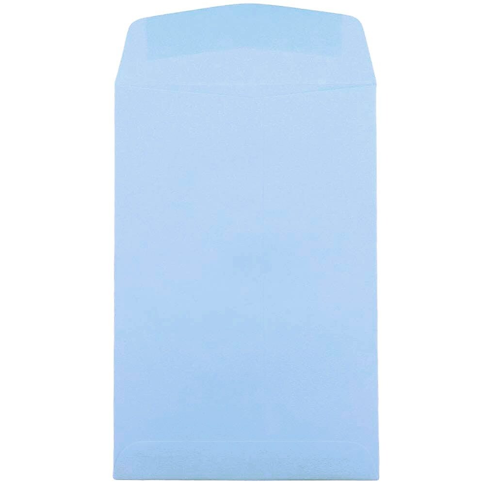 JAM Paper Catalog Envelope 6" x 9", Pastel Baby Blue, 50/Pack (1285578I)