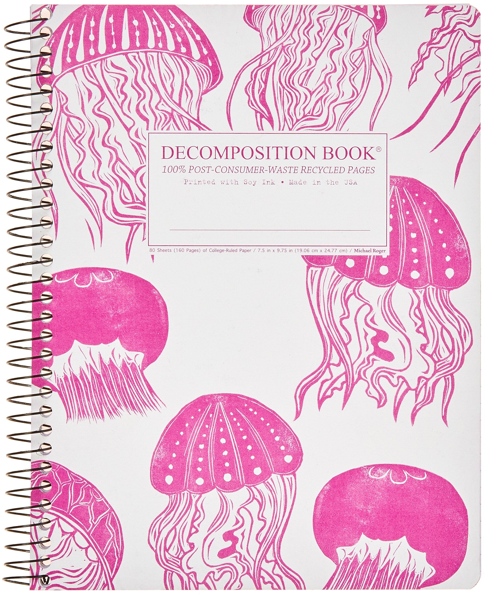 Decomposition Jellyfish 1-Subject Notebooks, College Ruled, 80 Sheets, Multicolored (15606)