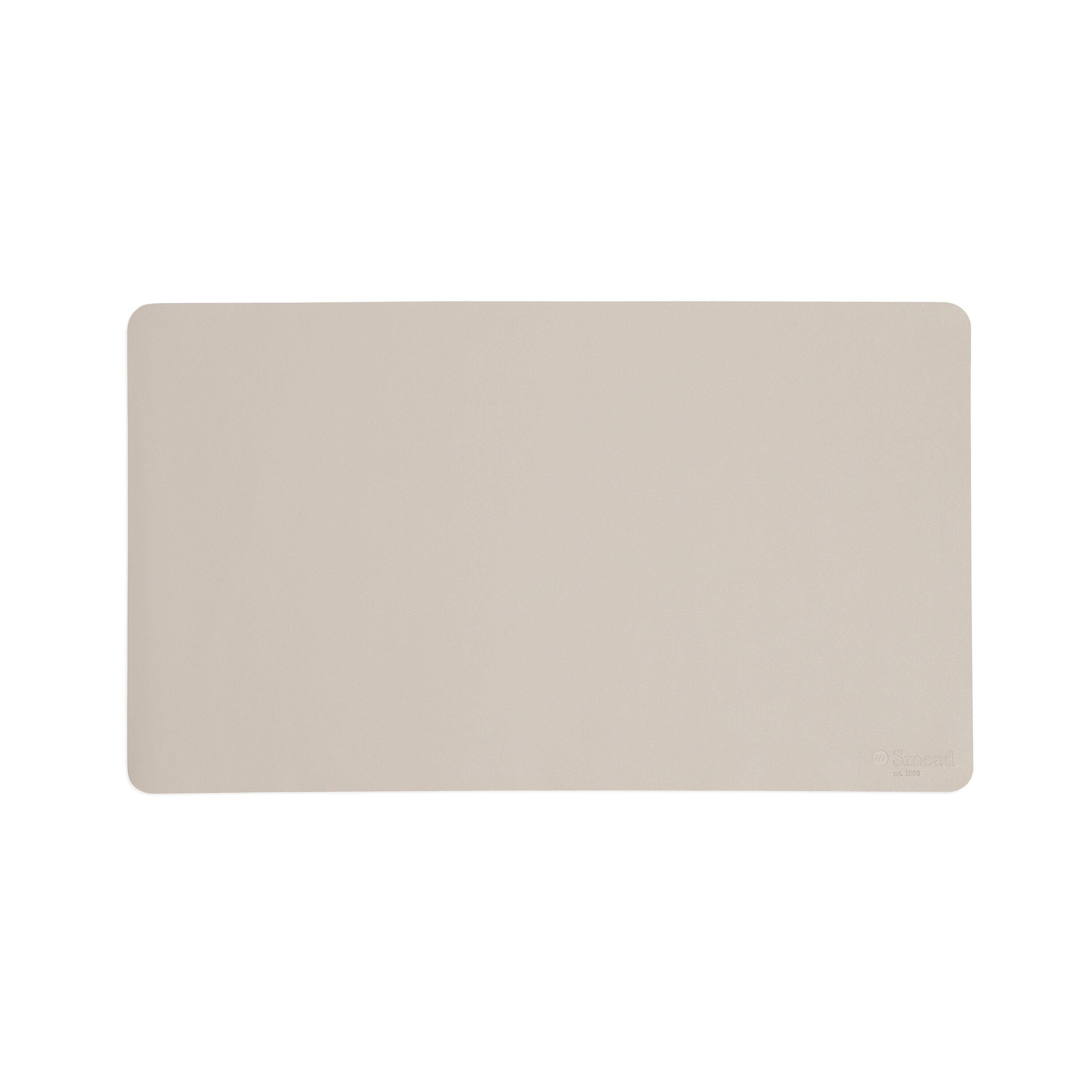 Smead Small Vegan Leather Anti-Slip Desk Pad, 23.6" x 13.7", Sandstone (64836)
