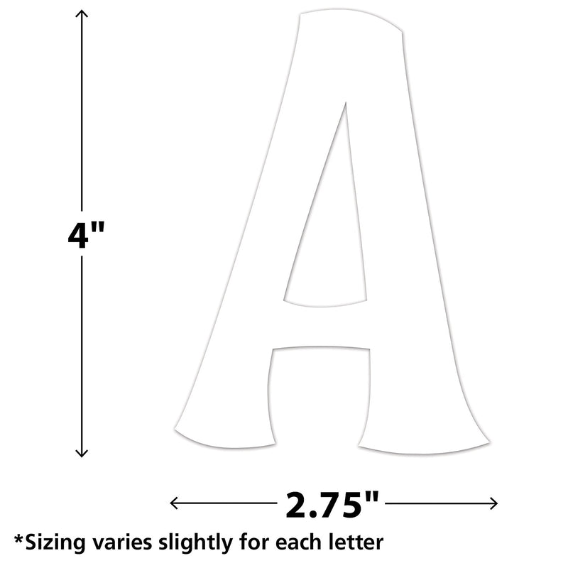 Teacher Created Resources Wild Whimsy 4" Self-Adhesive Letters, White, 222/Pack (TCR9644)