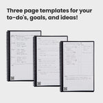 Rocketbook Fusion Reusable Notebook Planner Combo, 6" x 8.8", 42 Sheets, Black (EVRF-E-RC-A-FR)