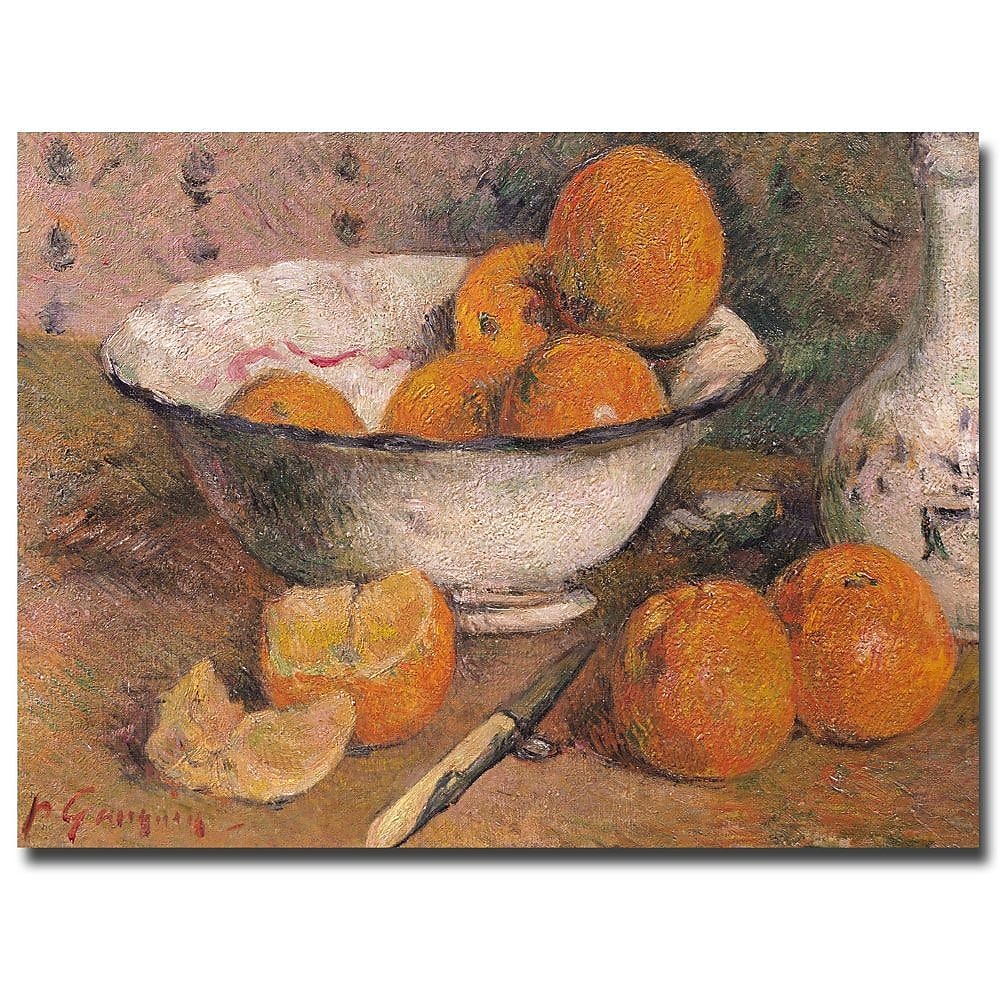 Trademark Fine Art Paul Gauguin 'Still Life with Oranges 1881' Canvas Art 35x47 Inches