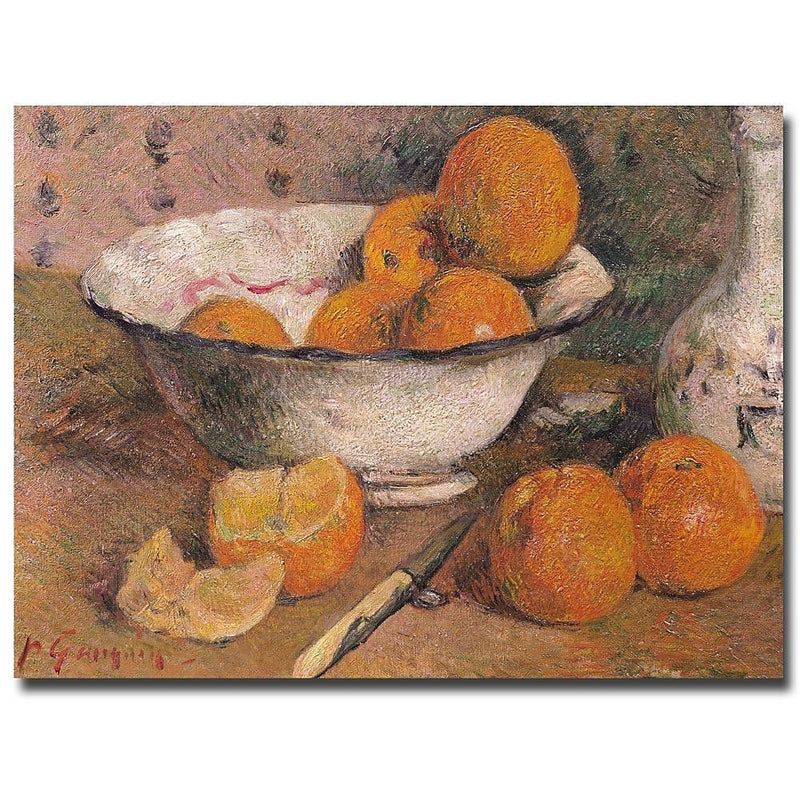 Trademark Fine Art Paul Gauguin 'Still Life with Oranges 1881' Canvas Art 35x47 Inches