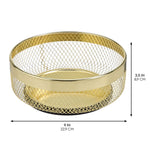 iDESIGN Metal Mesh Lazy Susan Organizer, Soft Brass (25965)
