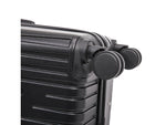 InUSA Drip 24" Hardside Suitcase, 4-Wheeled Spinner, TSA Checkpoint Friendly, Black (IUDRI00M-BLK)