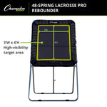 Champion Sports Deluxe Steel Lacrosse Ball Rebounder, Black (CHSLBT43)