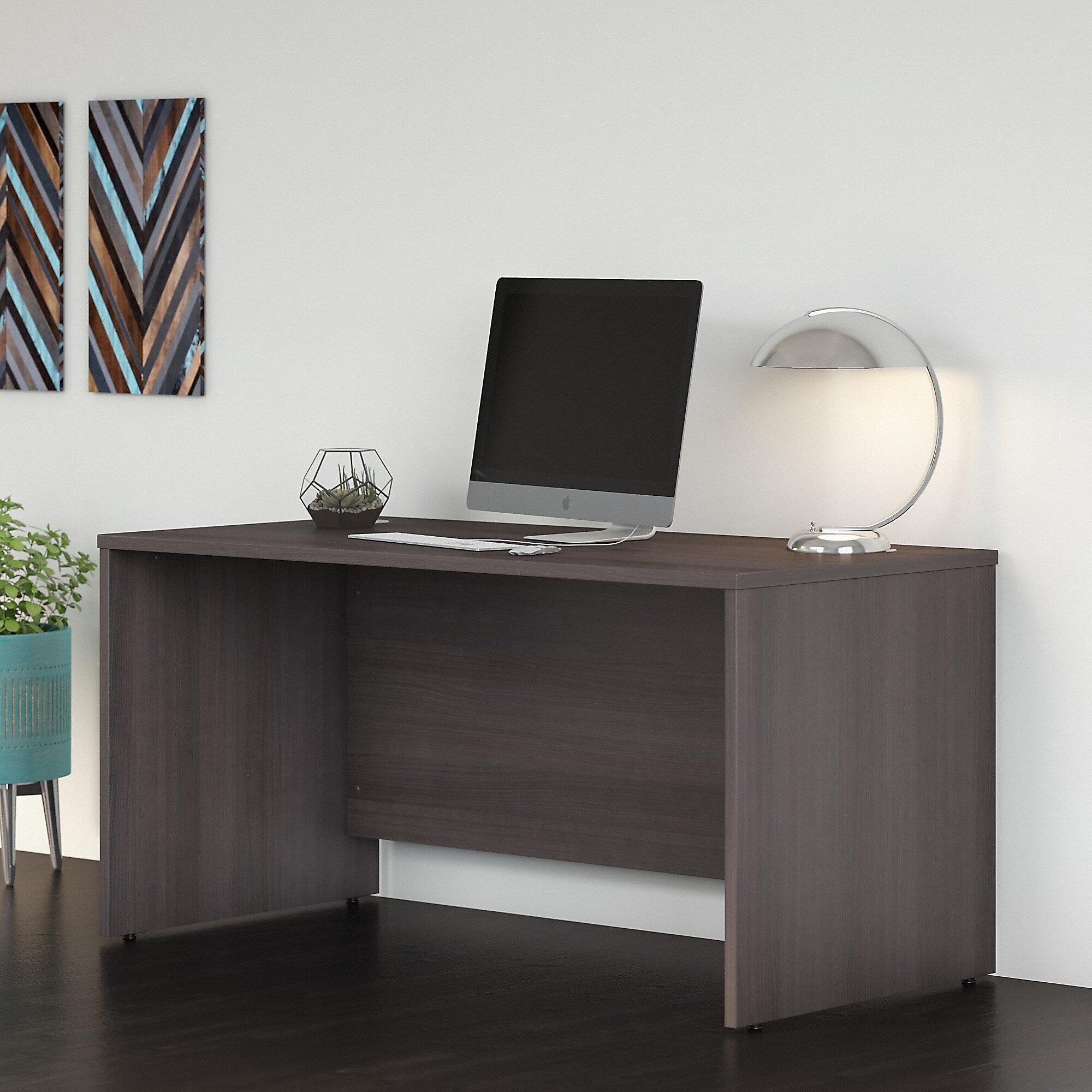 Bush Business Furniture Studio C 60"W Office Desk, Storm Gray (SCD260SG)