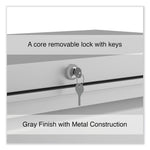 Alera 3-Drawer Lateral File Cabinet, Letter/Legal Size, Lockable, 40.25"H x 36"W x 18.63"D, Light Gray (ALEHLF3641LG)