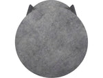 Household Essentials Graystone 21"Dia. Laminate Round End Table, Rustic Slate Concrete/Black (8092-1)