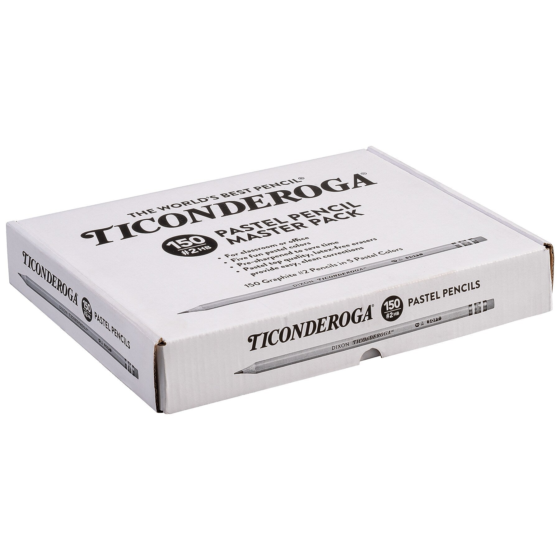 Ticonderoga® #2 Pastel Pencils, 5 Assorted Colors, 150 Count (DIXX13750)