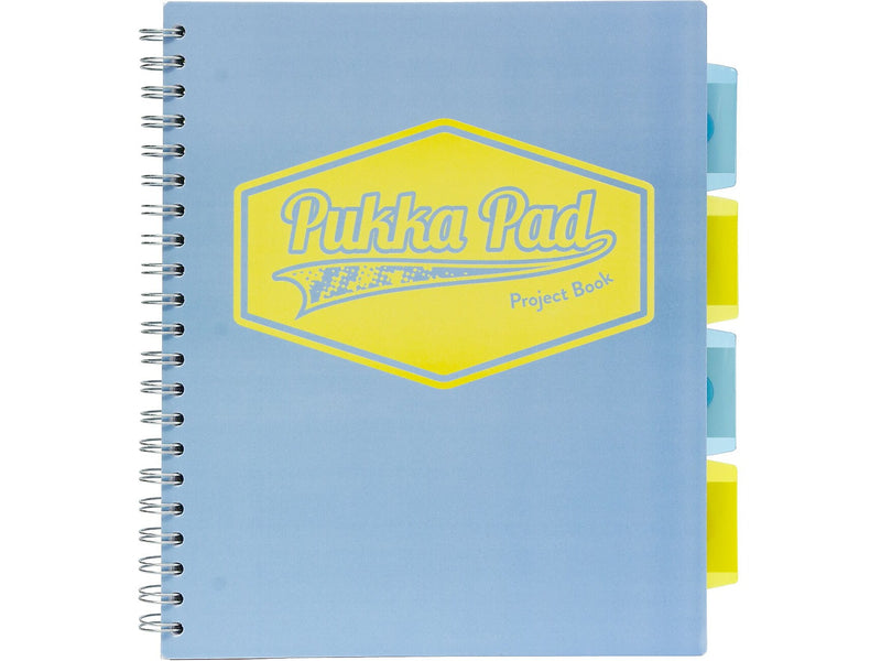 Pukka Pad Pastels 5-Subject Notebooks, 8.5" x 11", Ruled, 100 Sheets, Assorted Colors, 3/Pack (8867-PST)