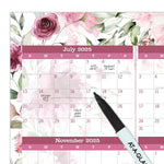 2025-2026 AT-A-GLANCE Badge Floral 36" x 24" Academic & Calendar Yearly Dry-Erase Wall Calendar, Reversible (1710F-550P-26)